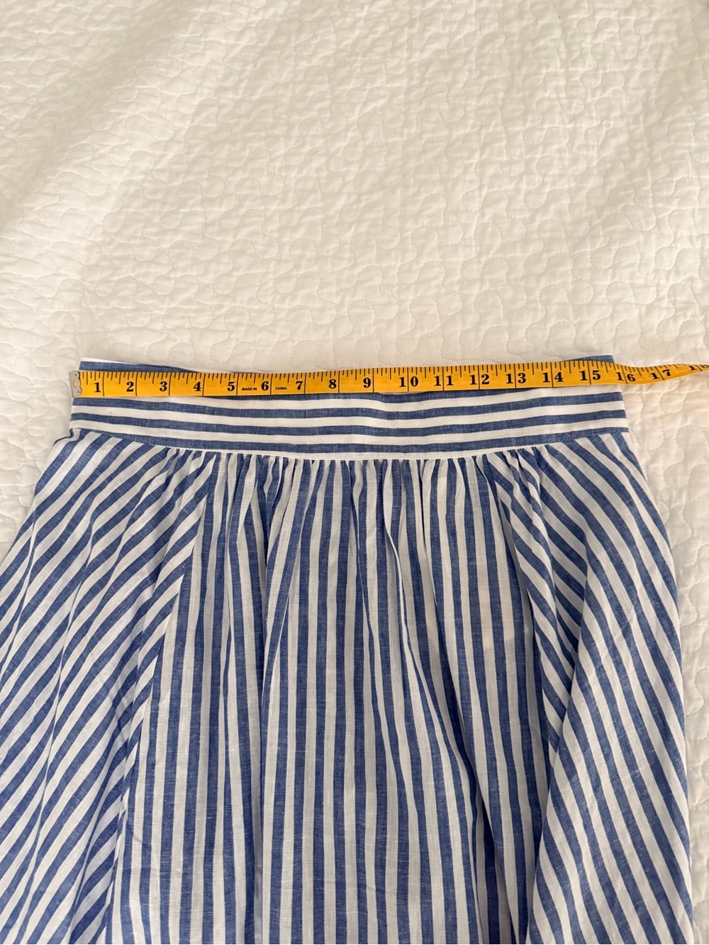 Sezane Arianne Maxi Skirt - Blue and White Striped - size US 8 - Picture 12 of 13